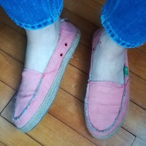 Pink Canvas Beach Shoes